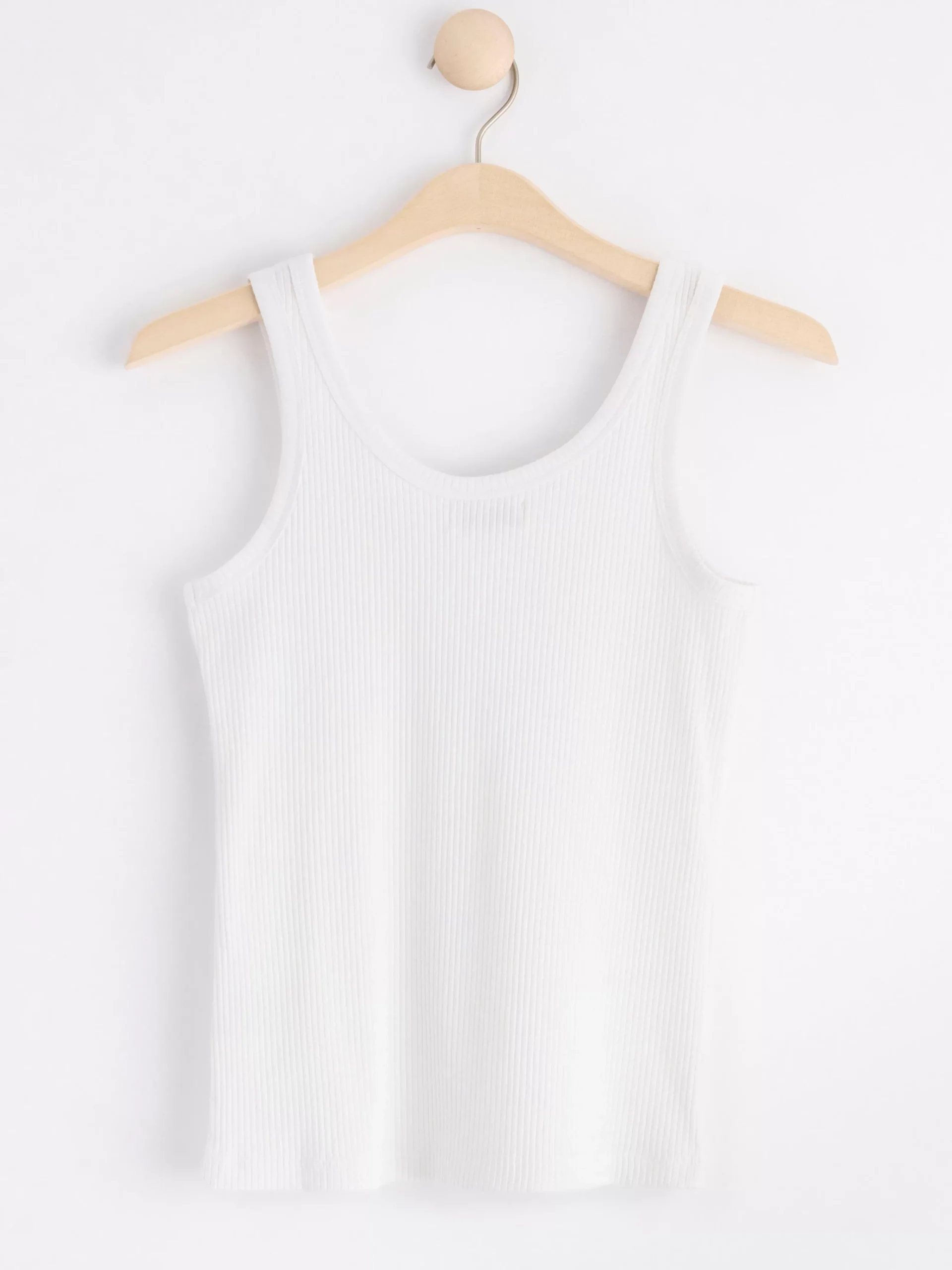 Toppar & T-Shirts>Lindex Ribbat Linne White