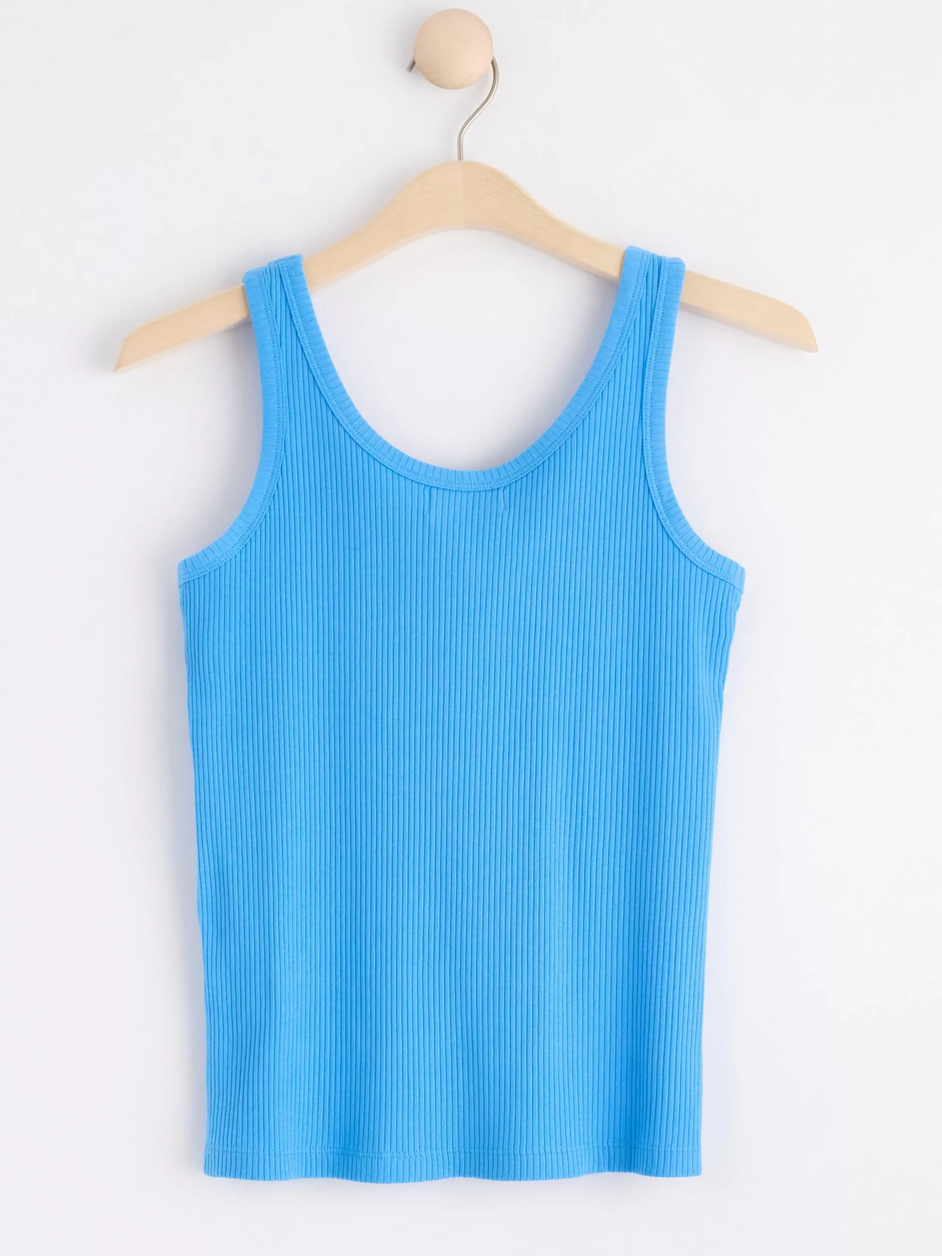 Toppar & T-Shirts>Lindex Ribbat Linne Light Dusty Blue
