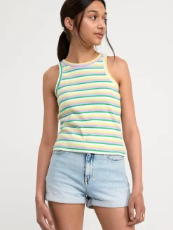 Toppar & T-Shirts>Lindex Ribbat Linne Light Lime
