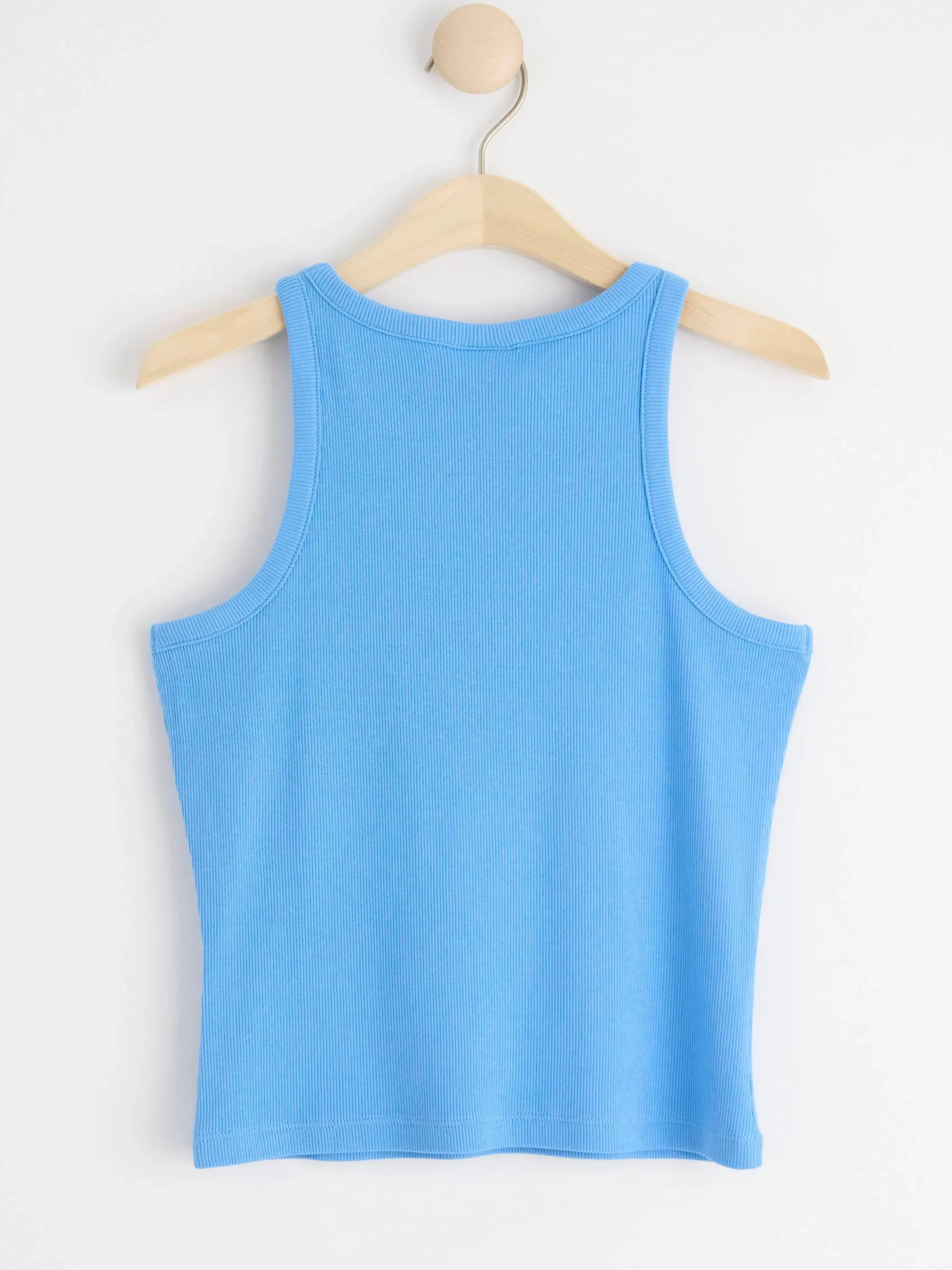 Toppar & T-Shirts>Lindex Ribbat Linne Med Strass Light Dusty Blue