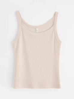 Nattplagg>Lindex Ribbat Pyjamaslinne Light Beige