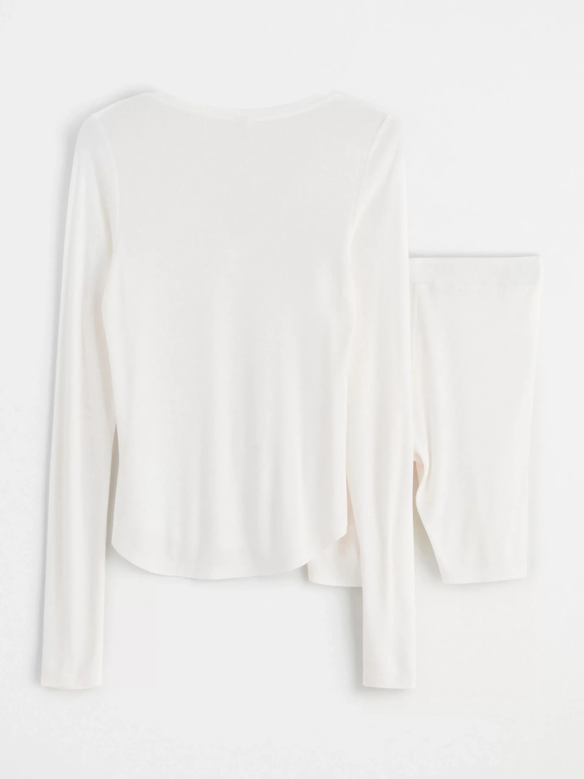 Nattplagg>Lindex Ribbat Pyjamasset Off White
