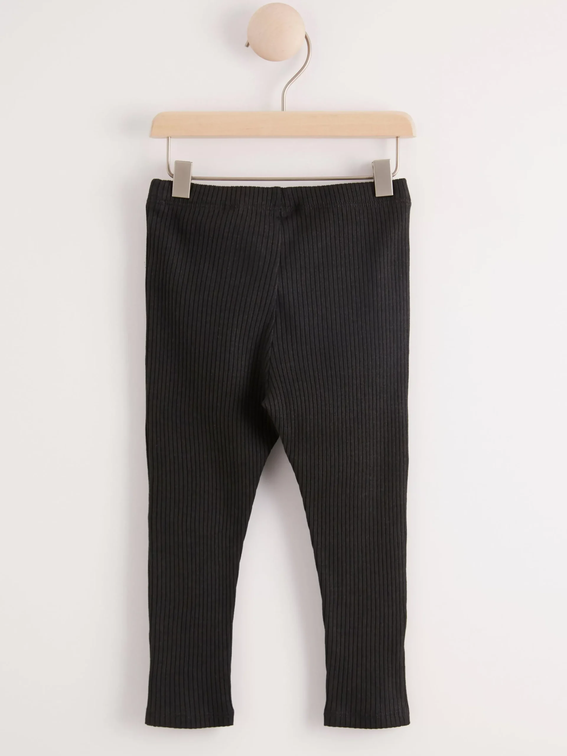 Byxor & Leggings>Lindex Ribbstickade Leggings Off Black