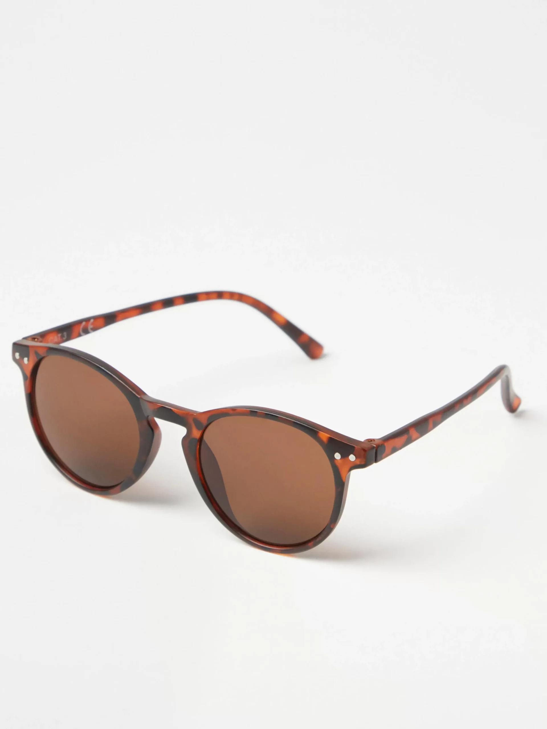 Accessoarer>Lindex Runda Solglasogon Brown