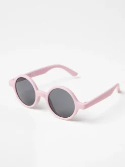 Accessoarer>Lindex Runda Solglasogon Dusty Pink