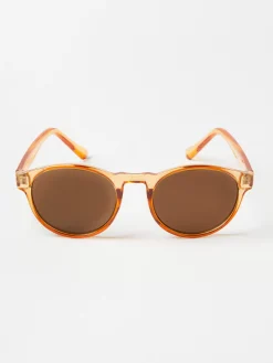 Accessoarer>Lindex Runda Solglasogon Dam Dusty Orange