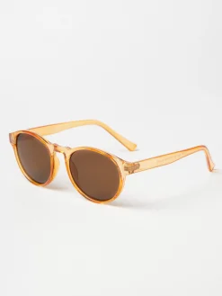 Accessoarer>Lindex Runda Solglasogon Dam Dusty Orange
