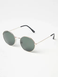 Accessoarer>Lindex Runda Solglasogon Dam Khaki
