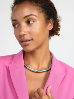 Accessoarer>Lindex Runt Metallhalsband Silver