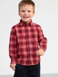 Skjortor & Blusar>Lindex Rutig Flanellskjorta Dark Red