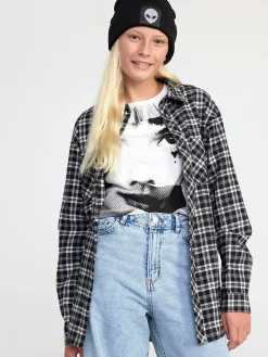 Skjortor & Blusar>Lindex Rutig Flanellskjorta Med Lang Arm Black