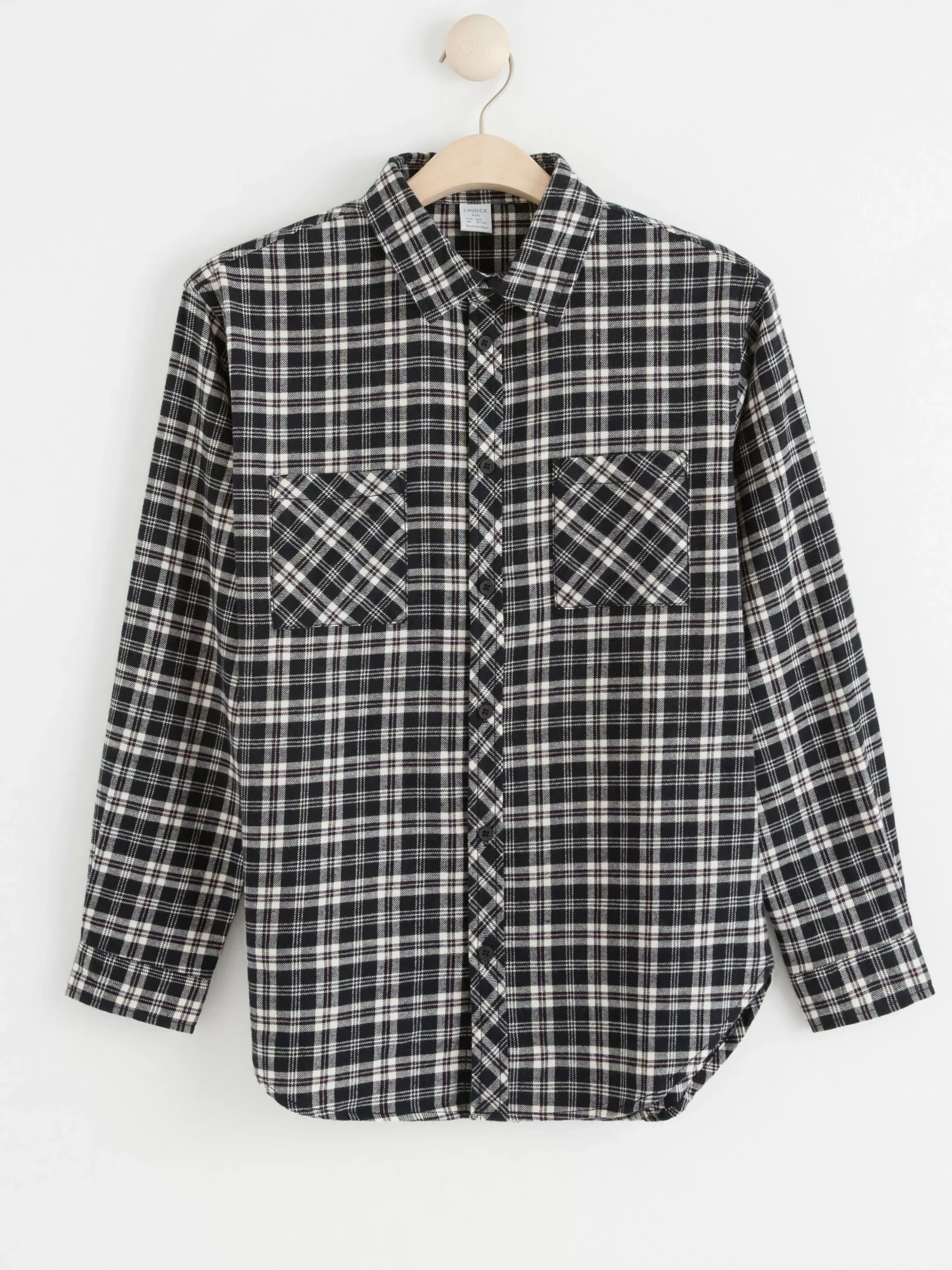 Skjortor & Blusar>Lindex Rutig Flanellskjorta Med Lang Arm Black