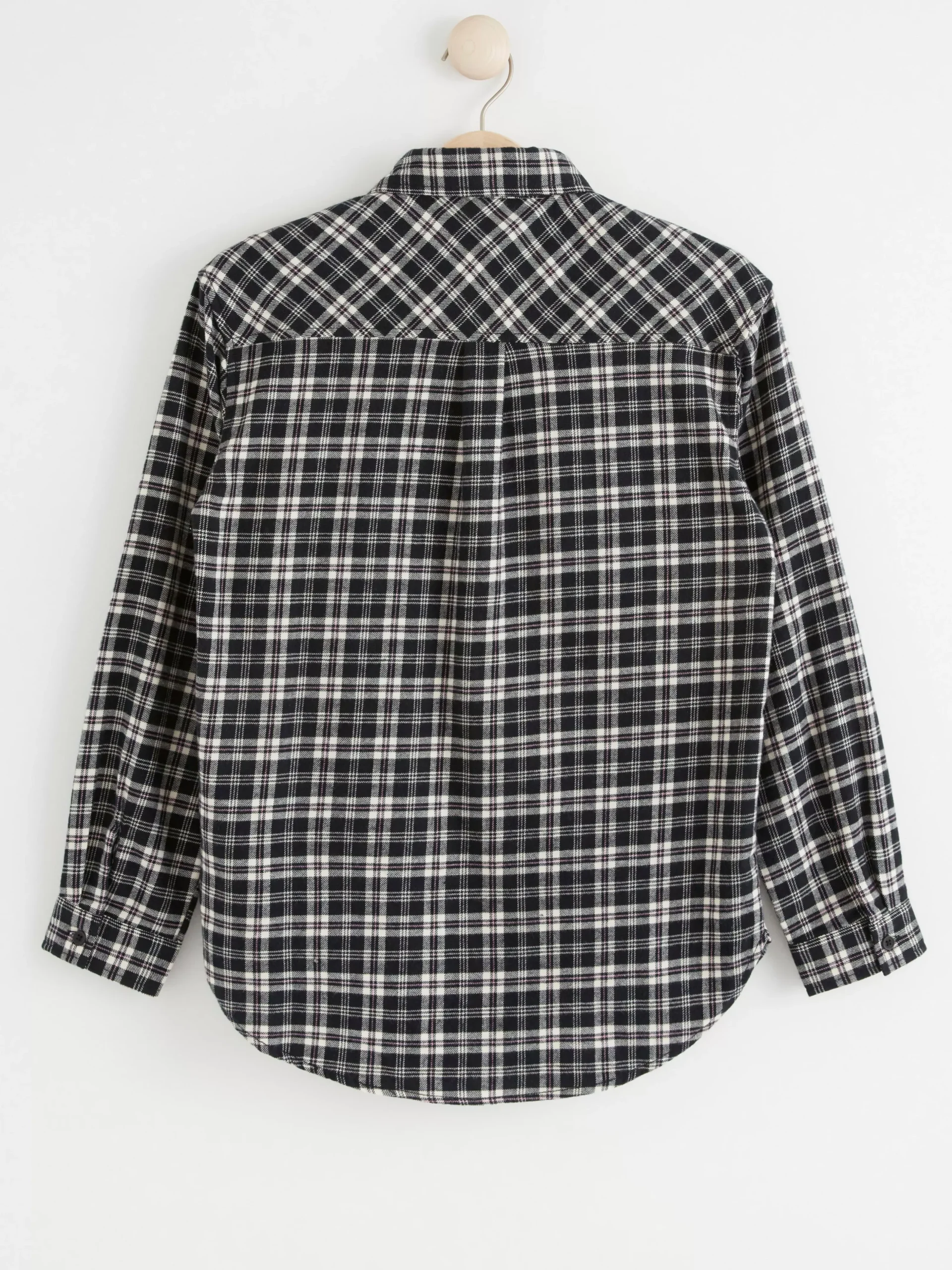 Skjortor & Blusar>Lindex Rutig Flanellskjorta Med Lang Arm Black