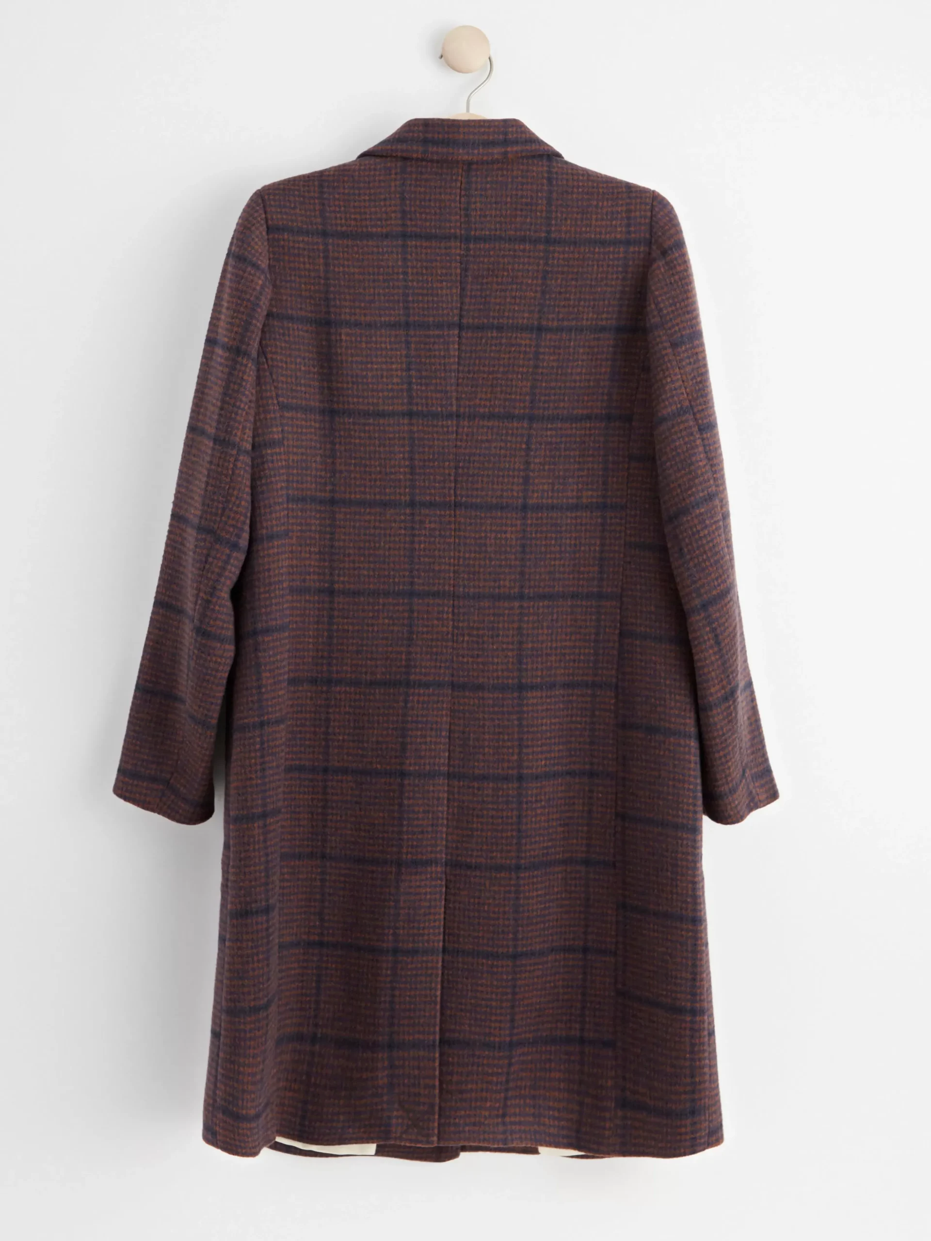 Ytterkläder>Lindex Rutig Kappa Dark Blue