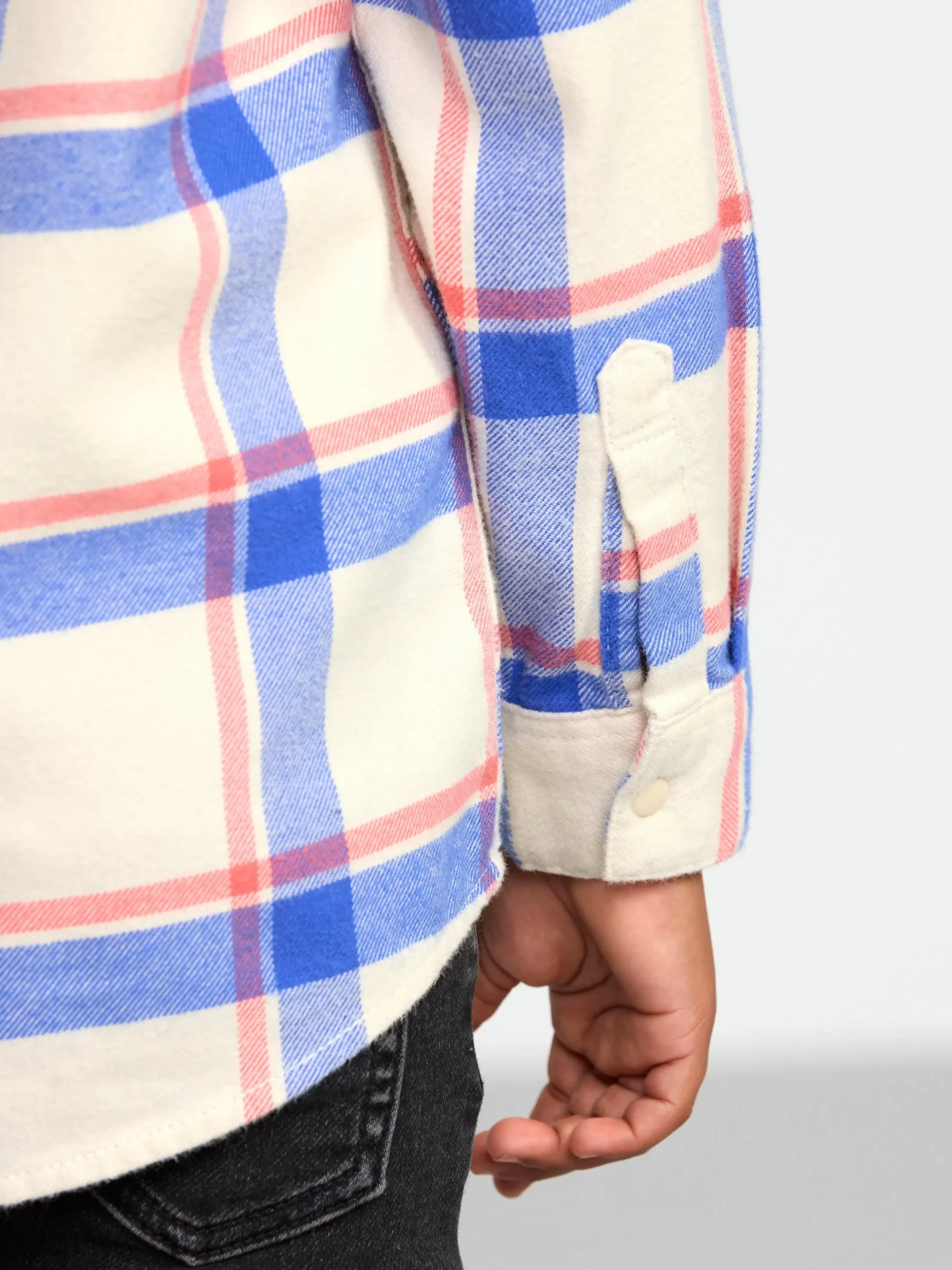 Tröjor & Cardigans>Lindex Rutig Overshirt Med Huva Light Beige