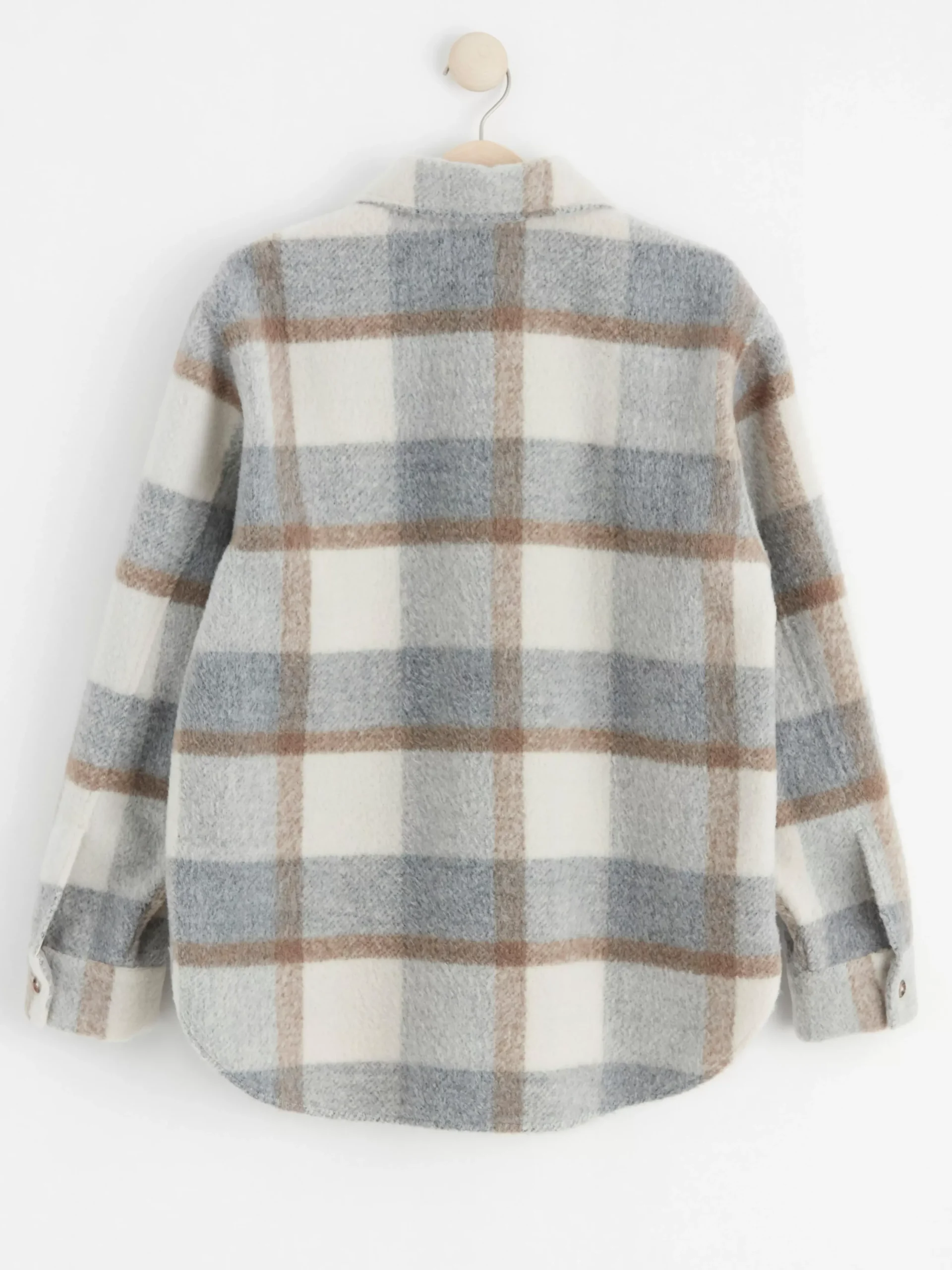 Ytterkläder>Lindex Rutig Skjortjacka Beige