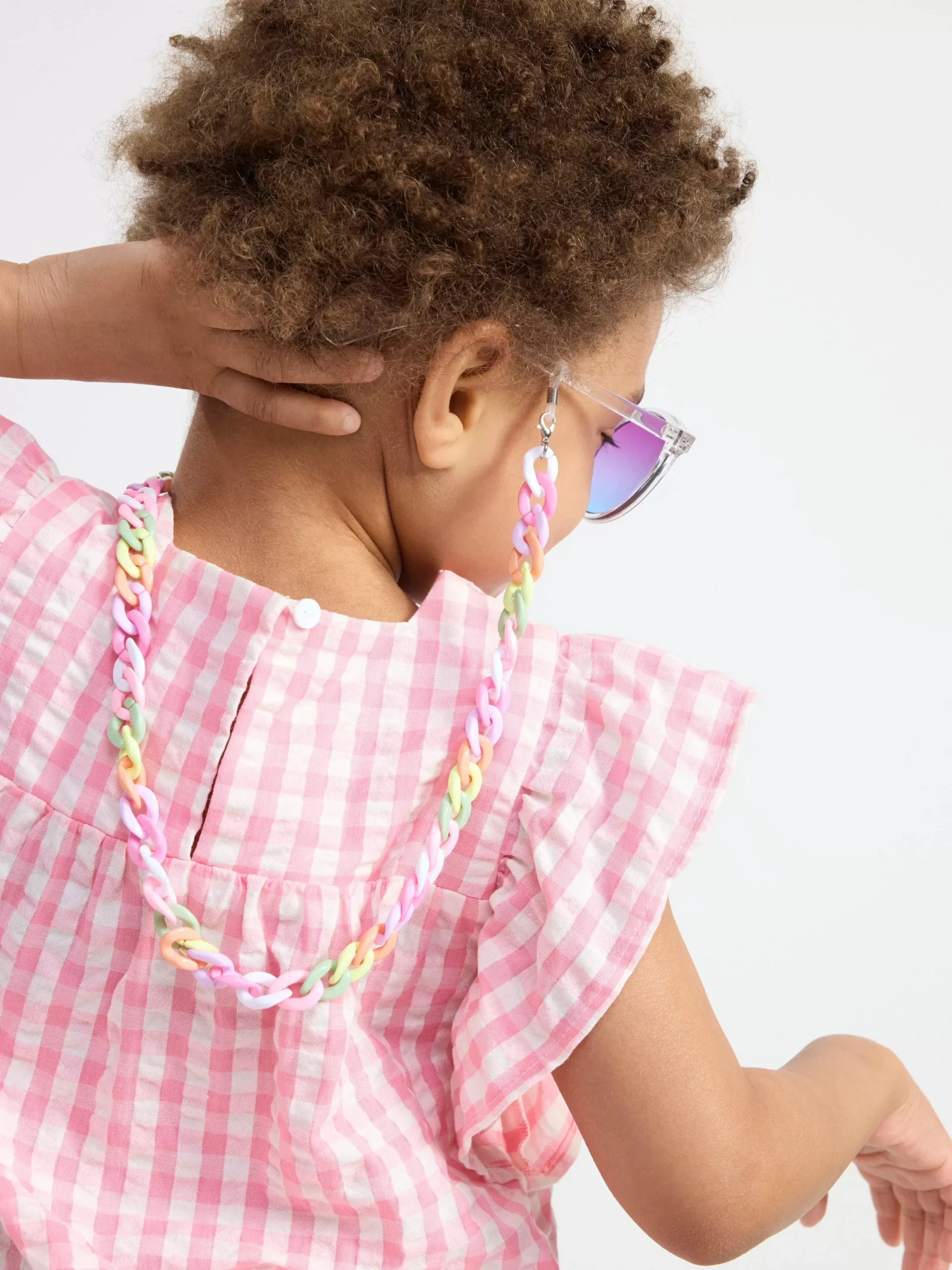 Toppar & T-Shirts>Lindex Rutig Topp I Backebolja Pink