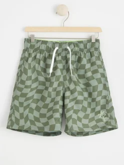 Badkläder & Uv>Lindex Rutiga Badshorts Light Dusty Green