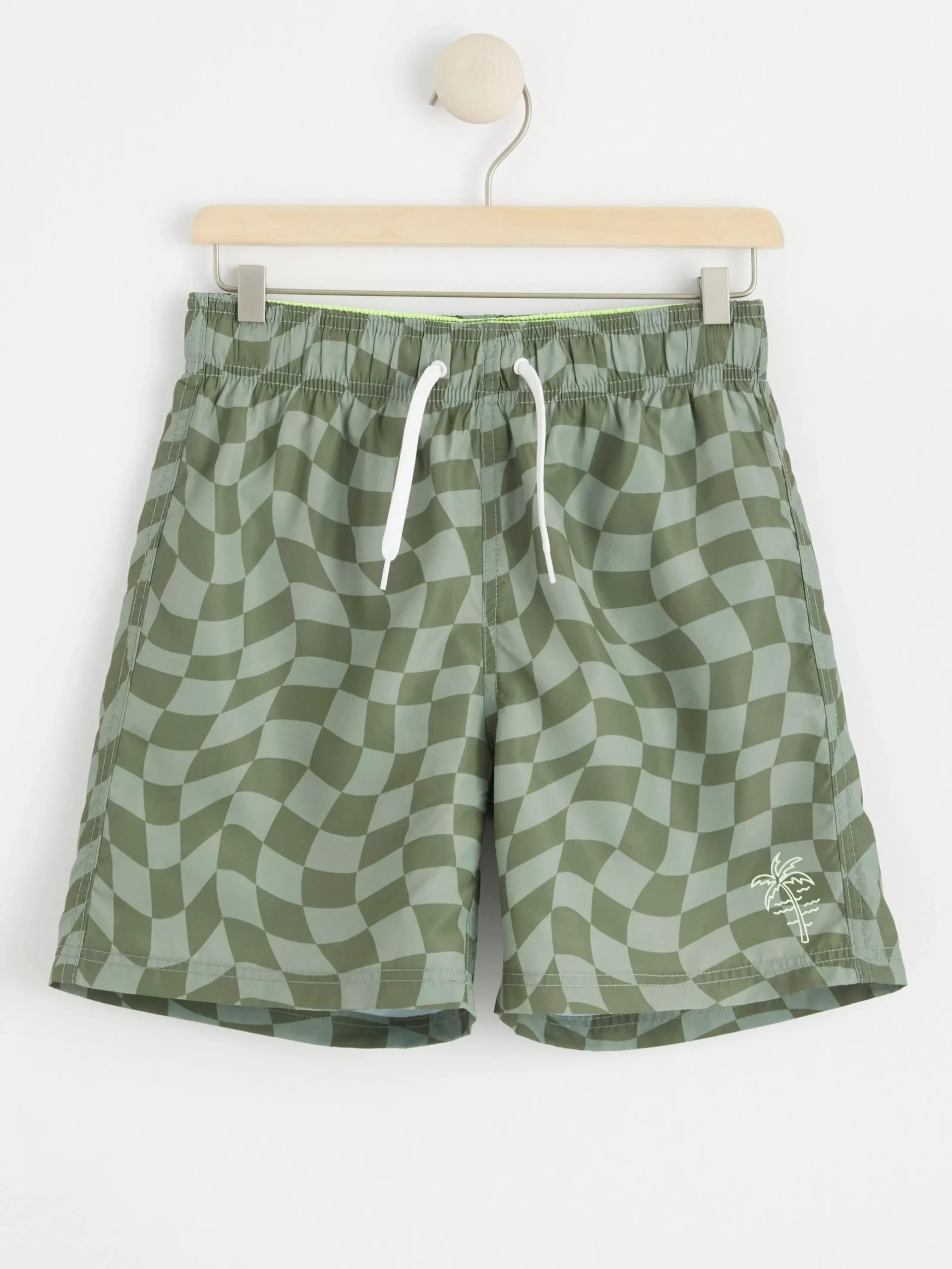 Badkläder & Uv>Lindex Rutiga Badshorts Light Dusty Green