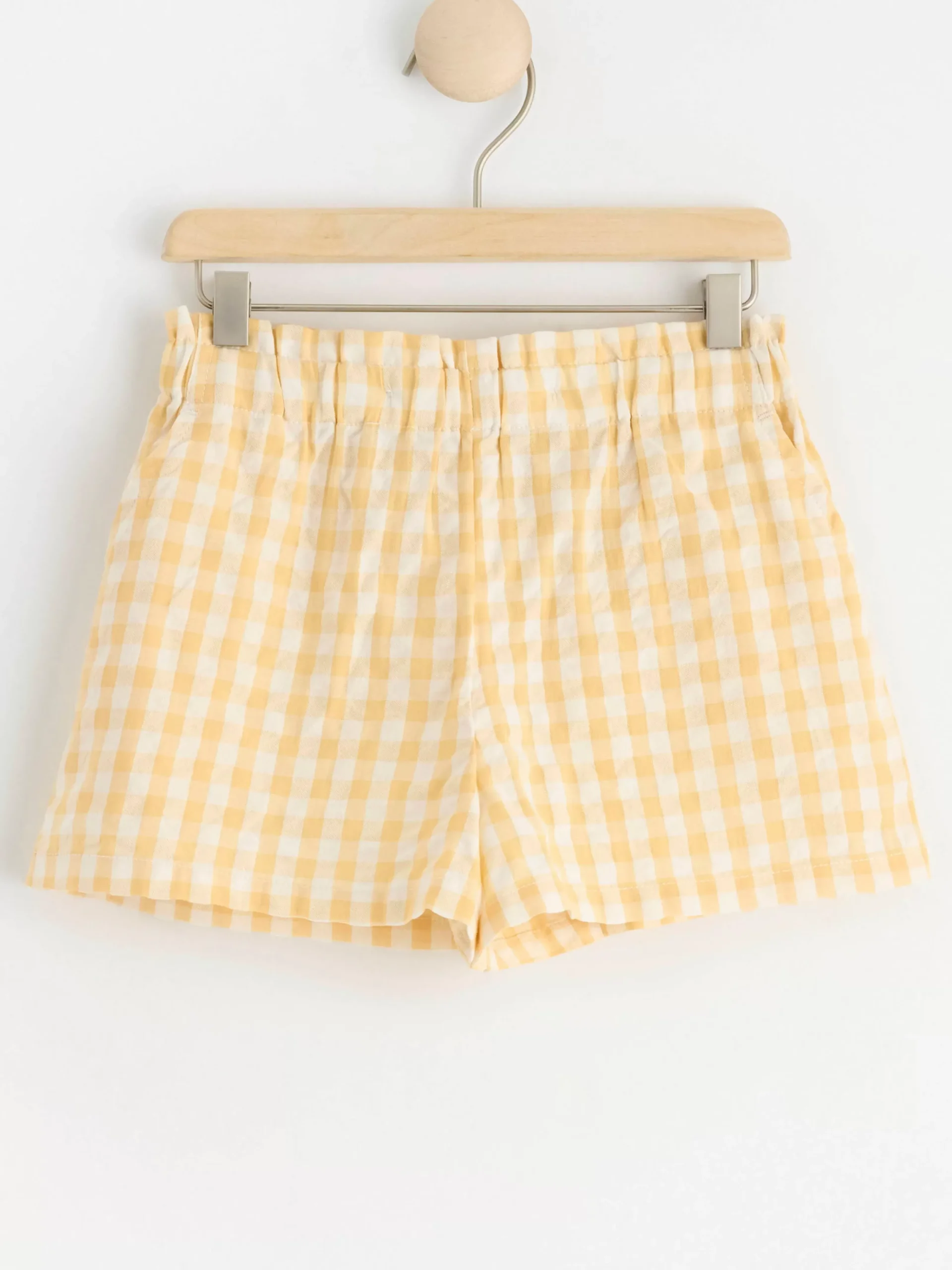 Byxor & Leggings>Lindex Rutiga Shorts I Backebolja Light Dusty Yellow