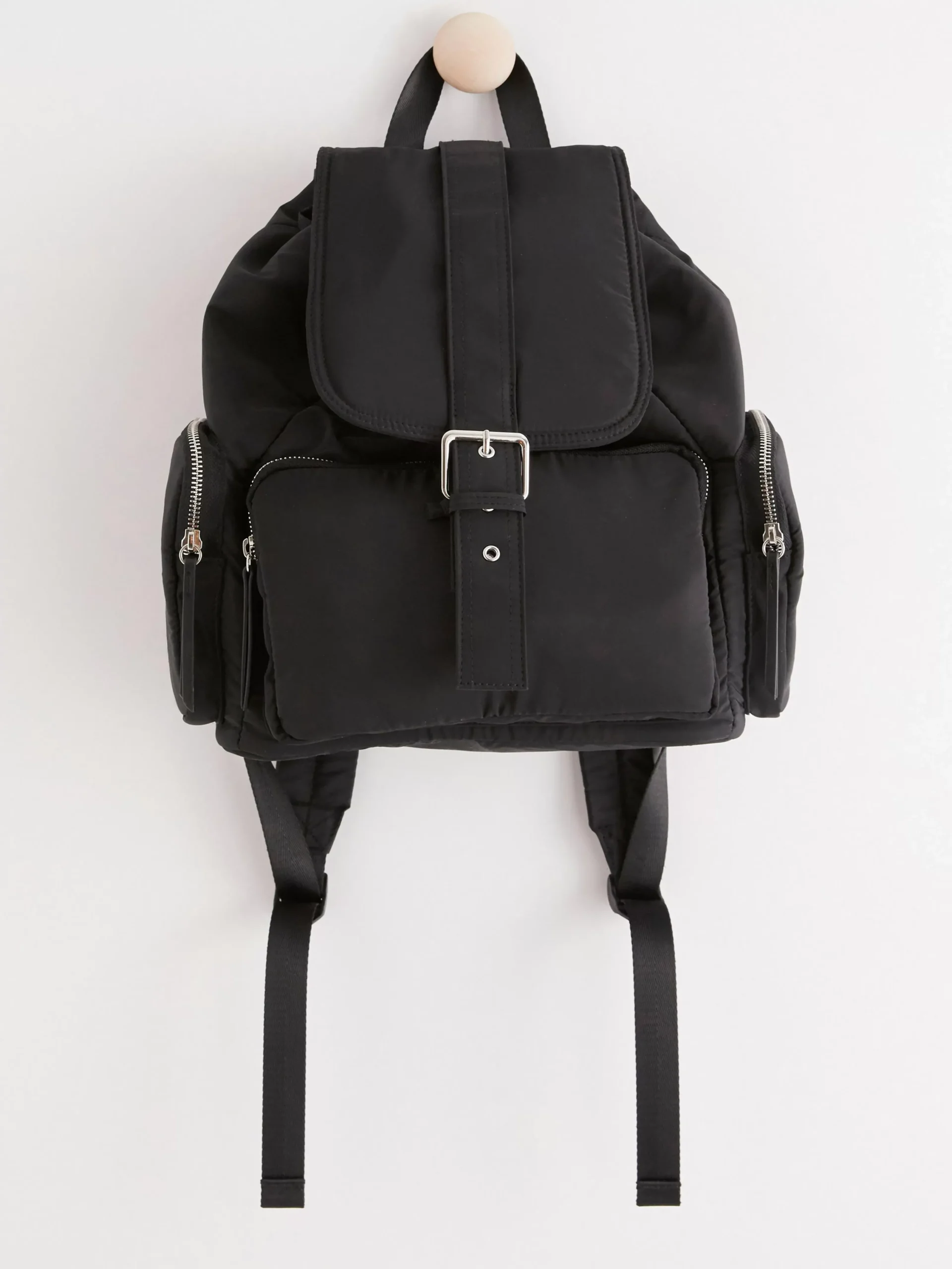 Accessoarer>Lindex Ryggsack Med Fickor Och Dragkedjor Black