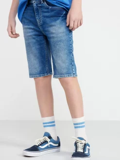 Byxor & Leggings>Lindex Sam Jeansshorts Med Normalhog Midja Och Smal Passform Denim