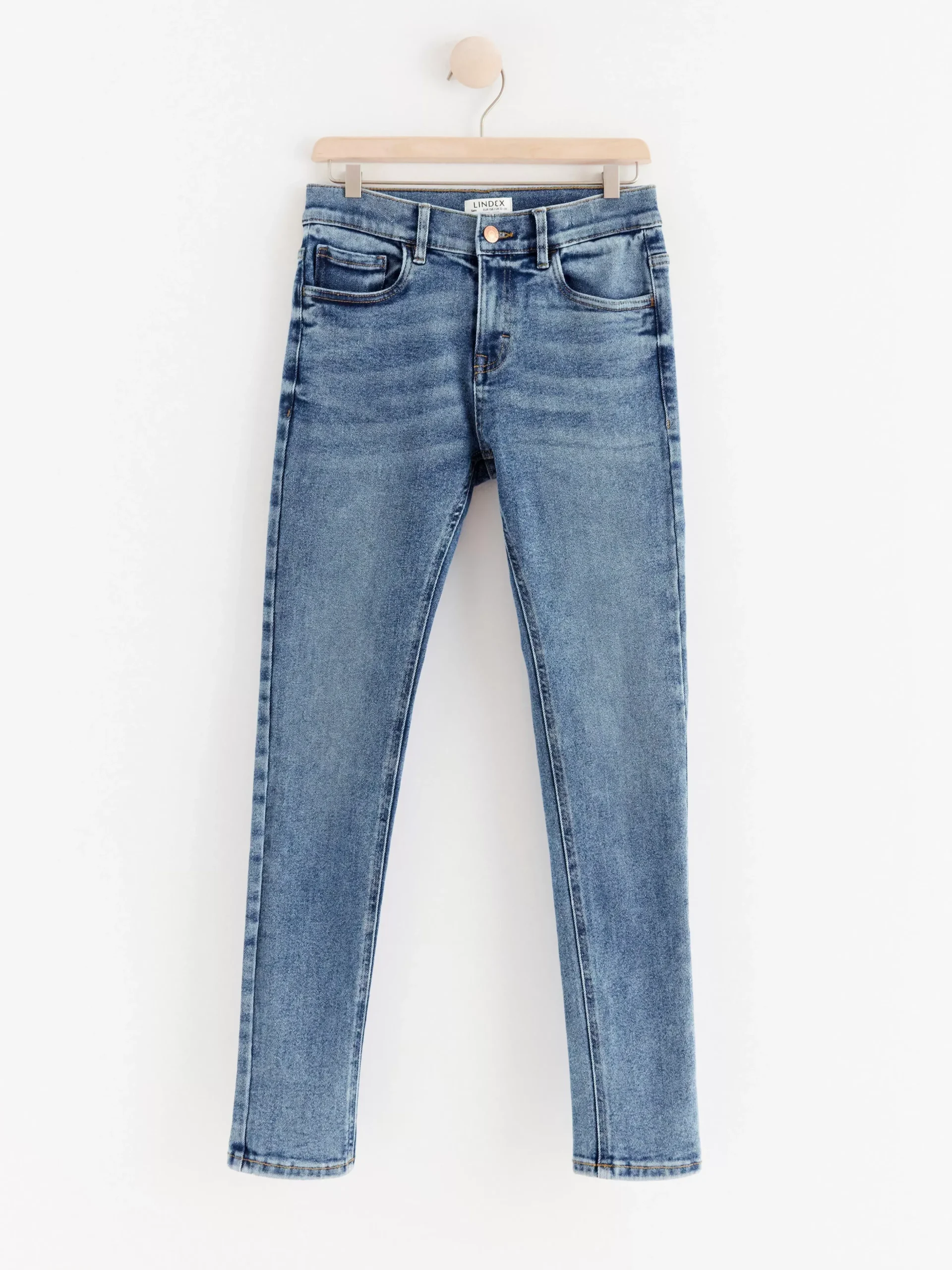 Jeans>Lindex Sam Superstretchiga Jeans Med Slim Fit Och Normalhog Midja Denim