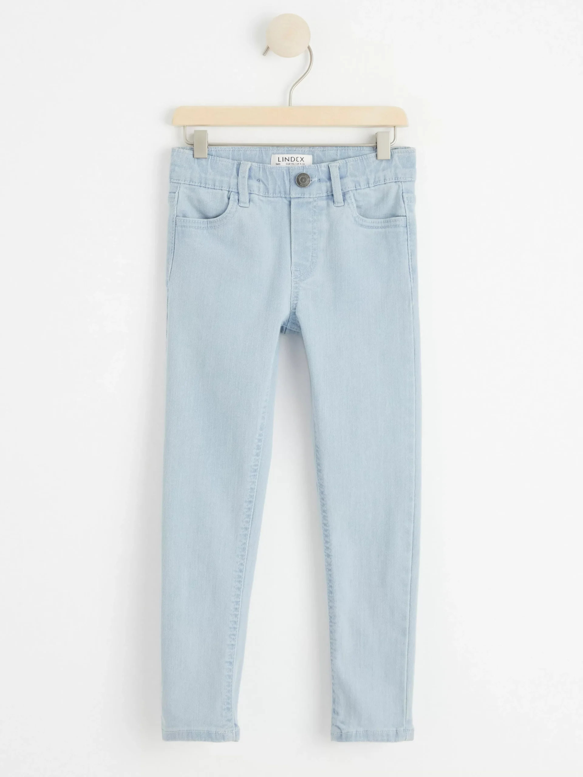 Jeans>Lindex Sam Superstretchiga Pull-Up-Jeans Med Slim Fit Och Normalhog Midja Light Denim
