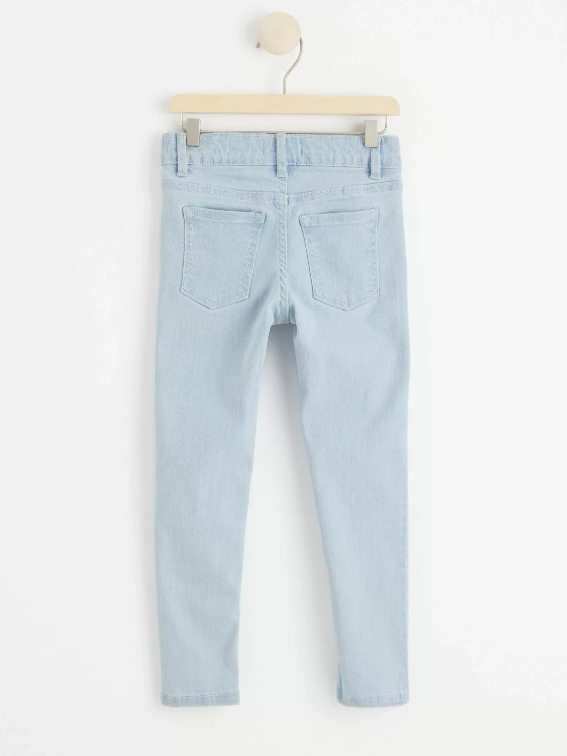 Jeans>Lindex Sam Superstretchiga Pull-Up-Jeans Med Slim Fit Och Normalhog Midja Light Denim