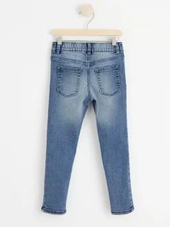 Jeans>Lindex Sam Superstretchiga Pull-Up-Jeans Med Slim Fit Och Normalhog Midja Denim