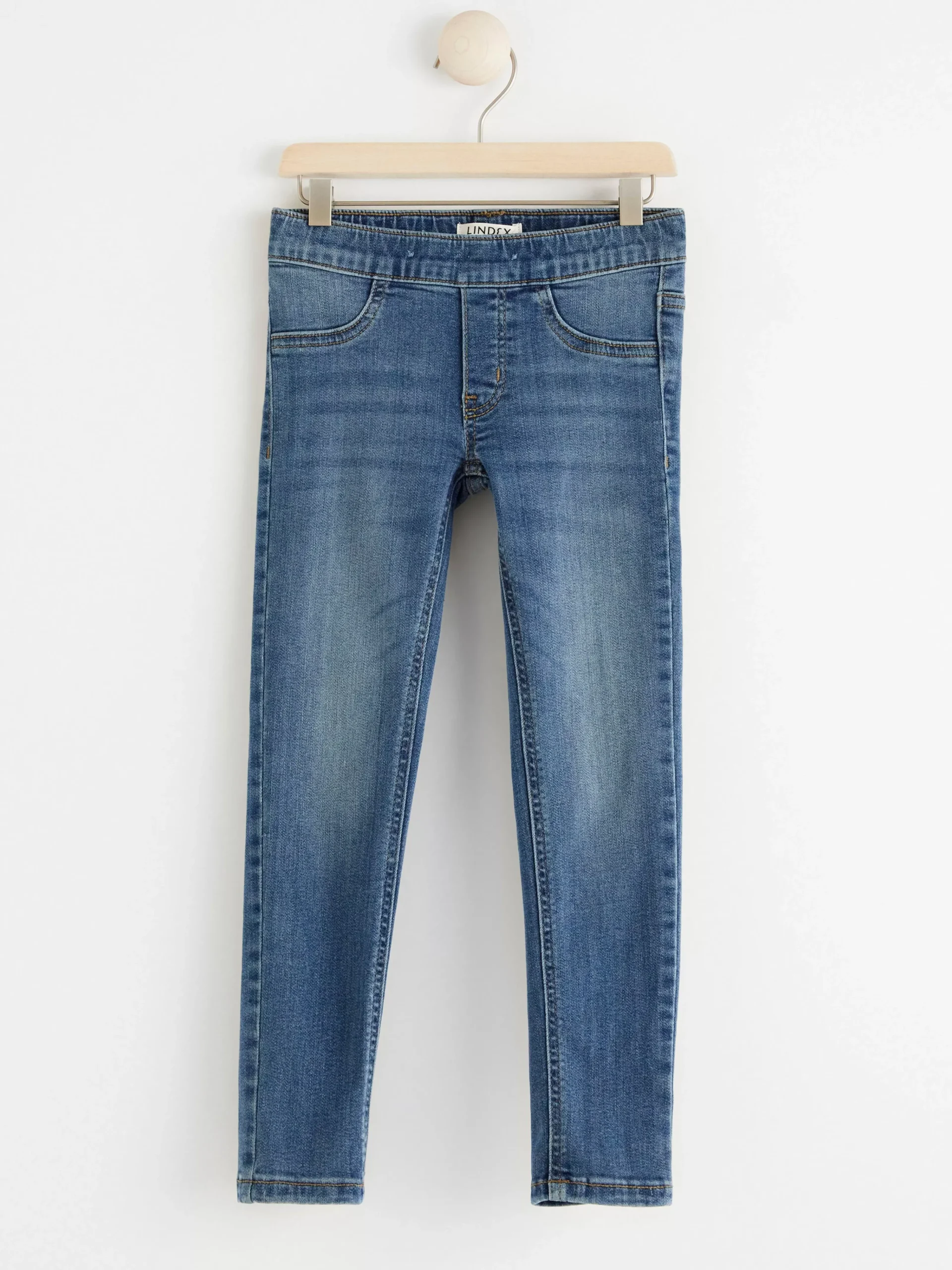 Jeans>Lindex Sara Slim Jeans Med Normalhog Midja Dark Denim