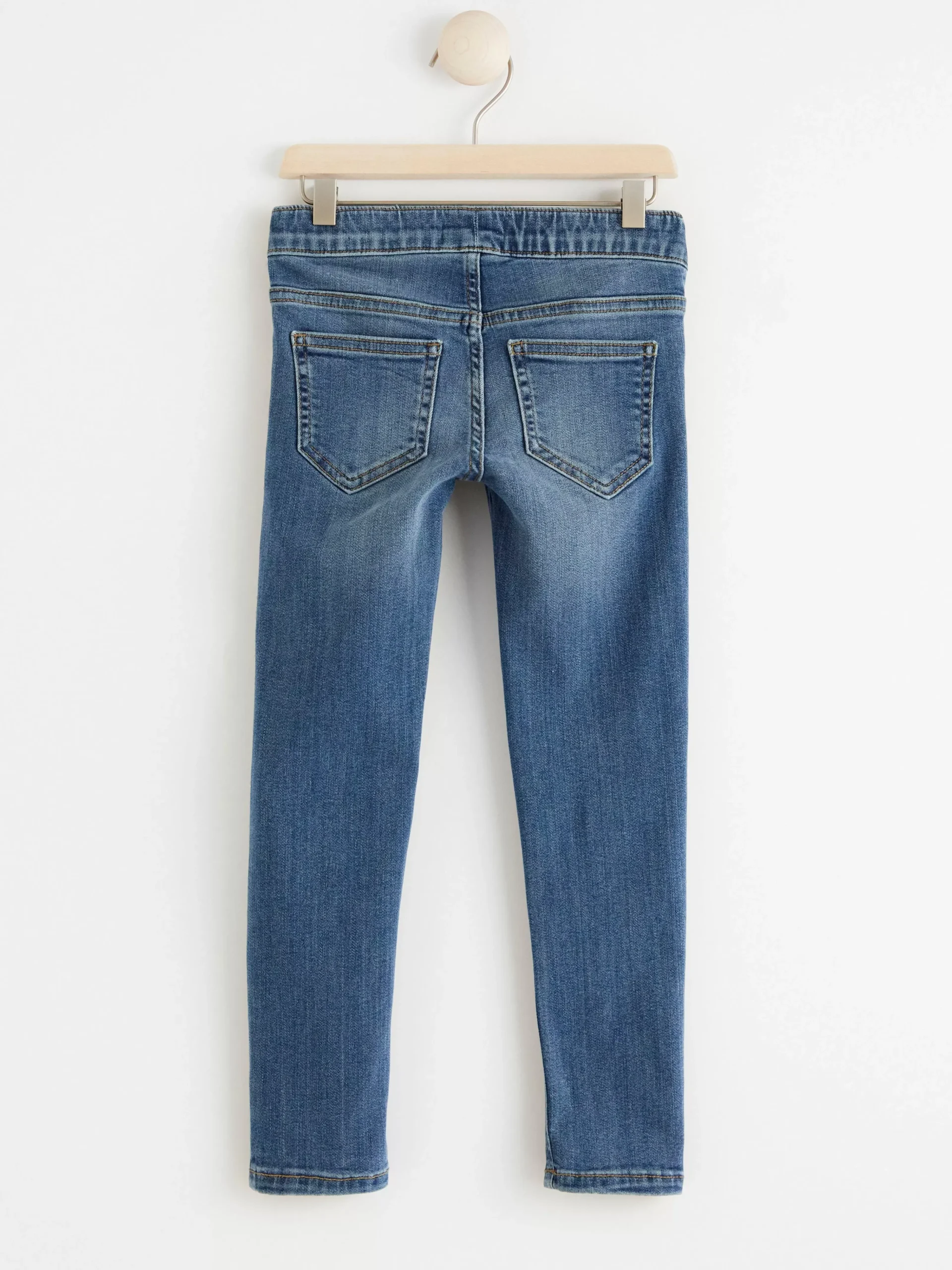 Jeans>Lindex Sara Slim Jeans Med Normalhog Midja Dark Denim