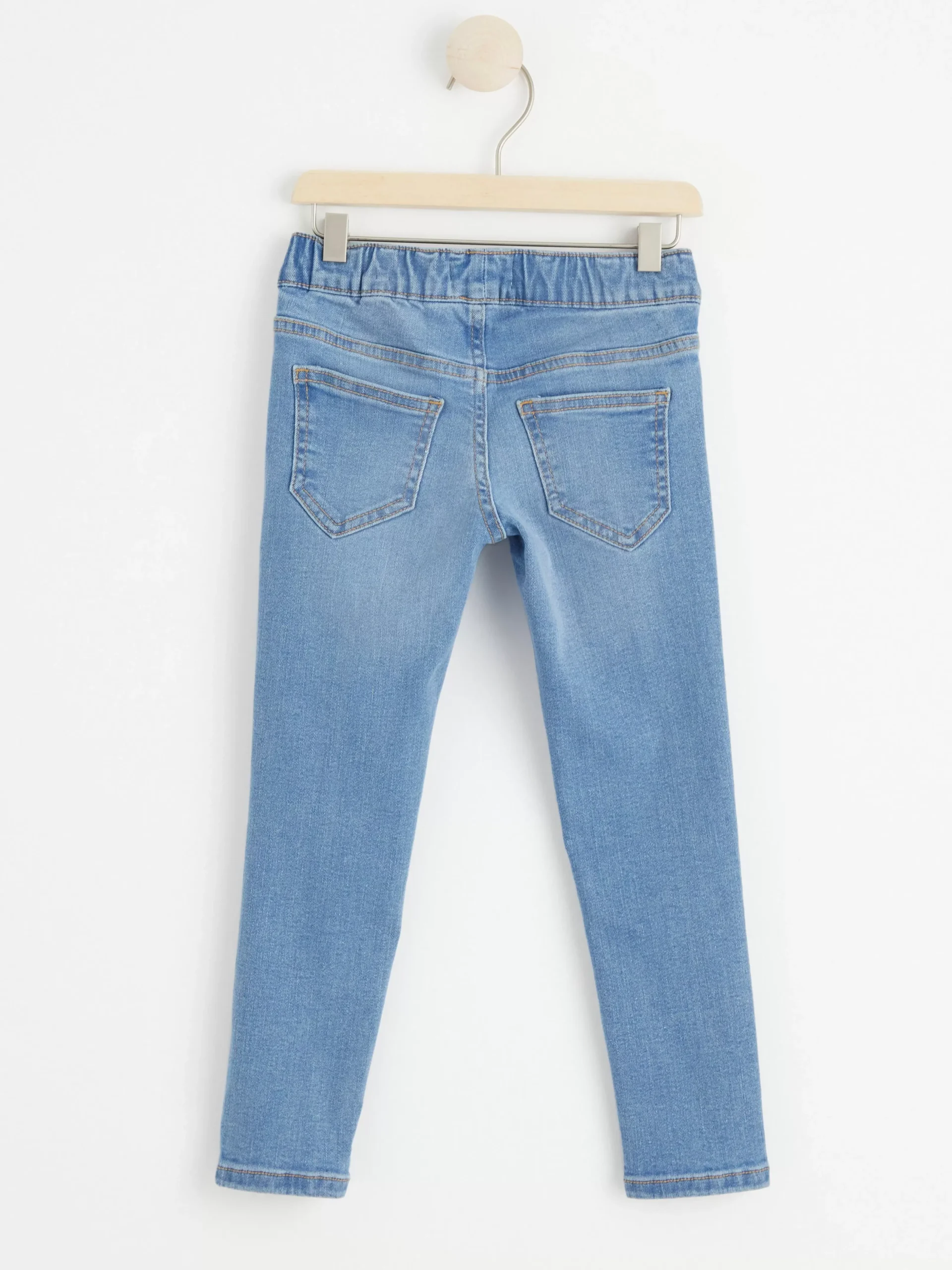 Jeans>Lindex Sara Slim Pull-Up-Jeans Med Normalhog Midja Denim