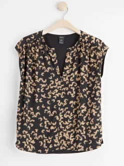 Toppar & T-Shirts>Lindex Satin- Och Trikatopp Light Dusty Brown