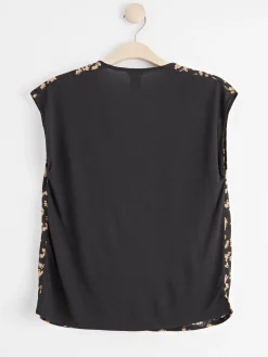 Toppar & T-Shirts>Lindex Satin- Och Trikatopp Light Dusty  Brown