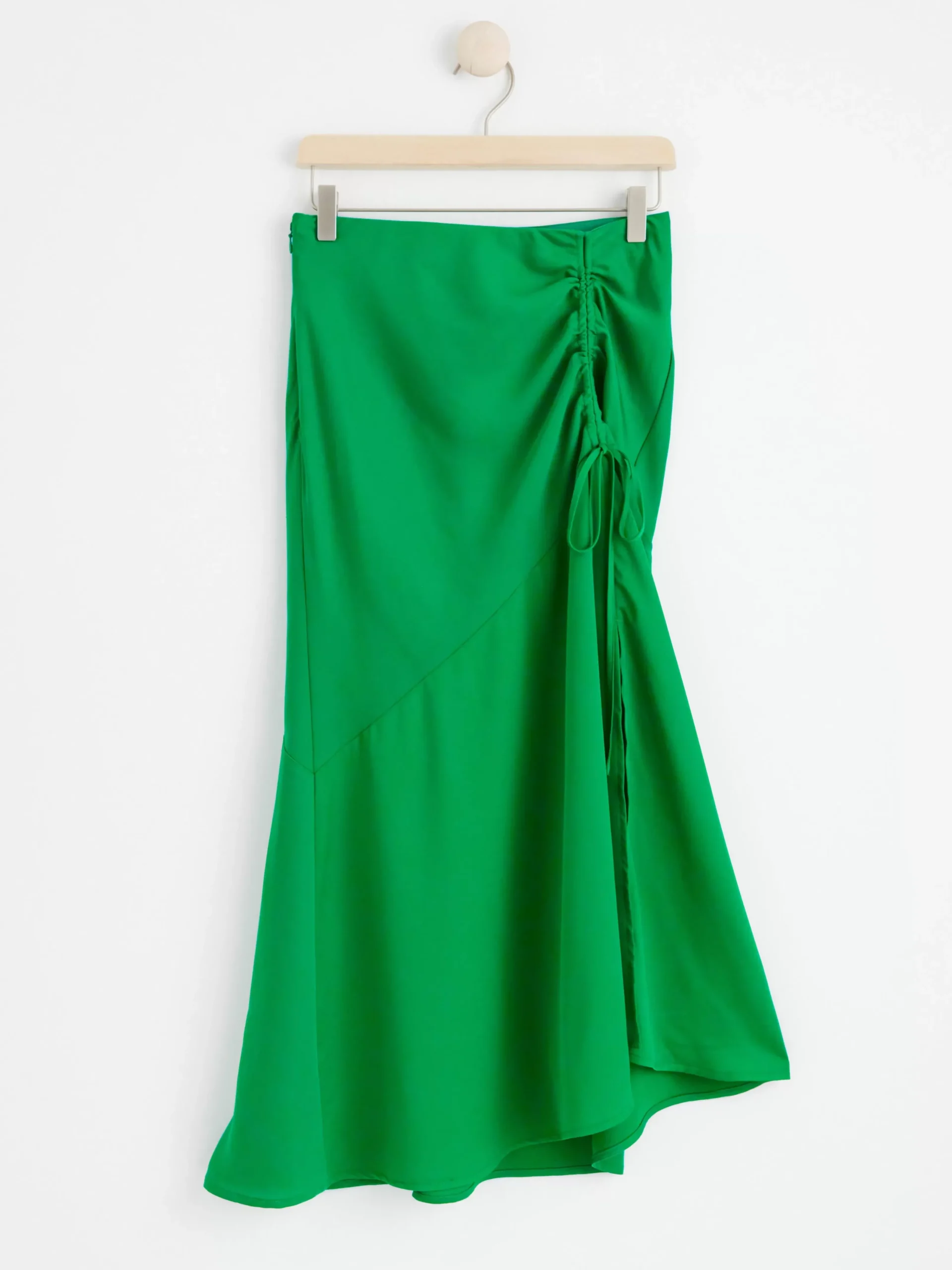 Kjolar>Lindex Satinkjol Med Knytband Green