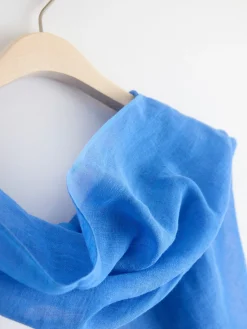 Accessoarer>Lindex Scarf I Linneblandning Blue