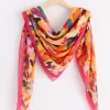 Accessoarer>Lindex Scarf Med Blommonster Orange
