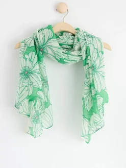 Accessoarer>Lindex Scarf Med Blommor Green