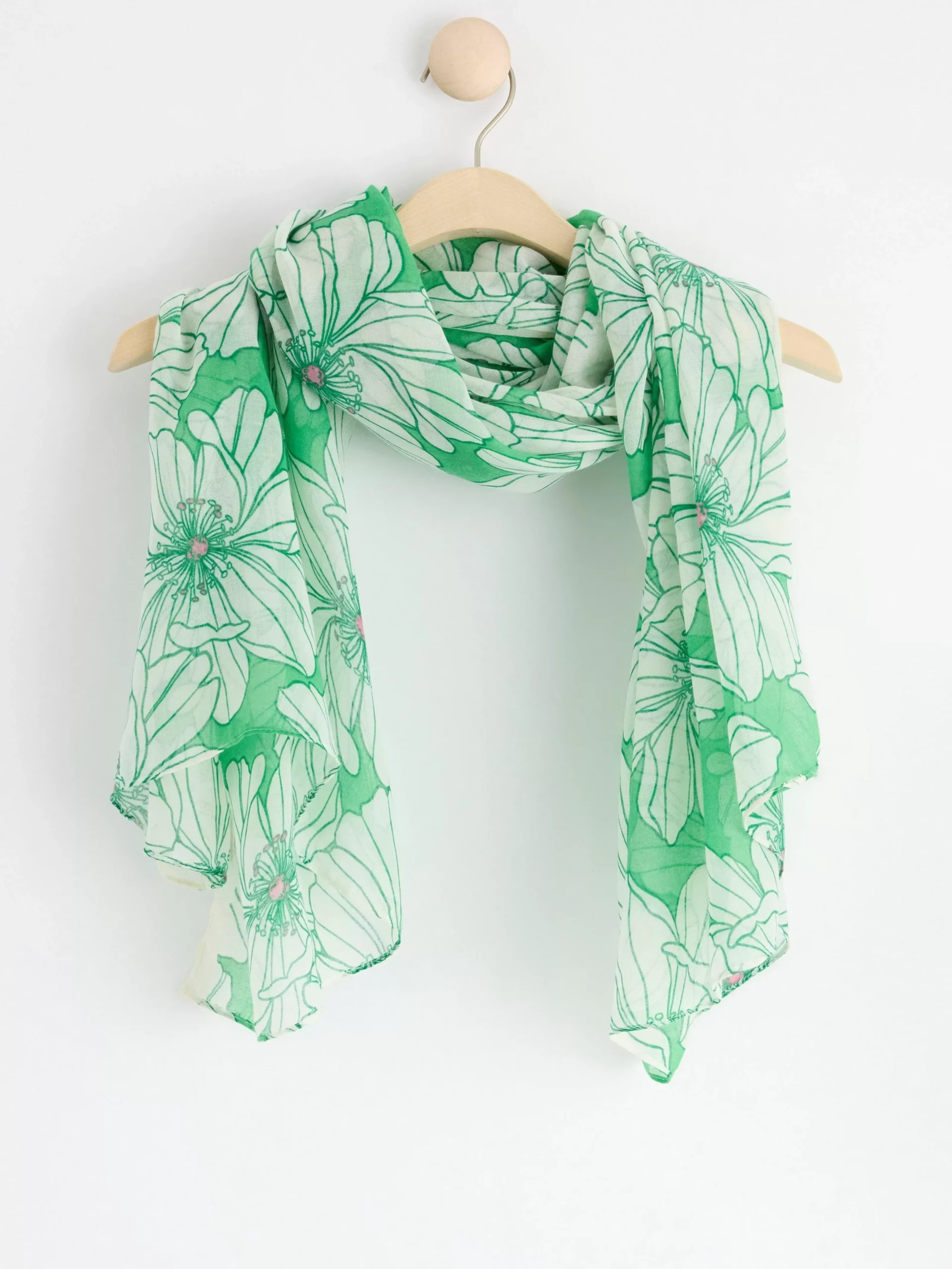 Accessoarer>Lindex Scarf Med Blommor Green