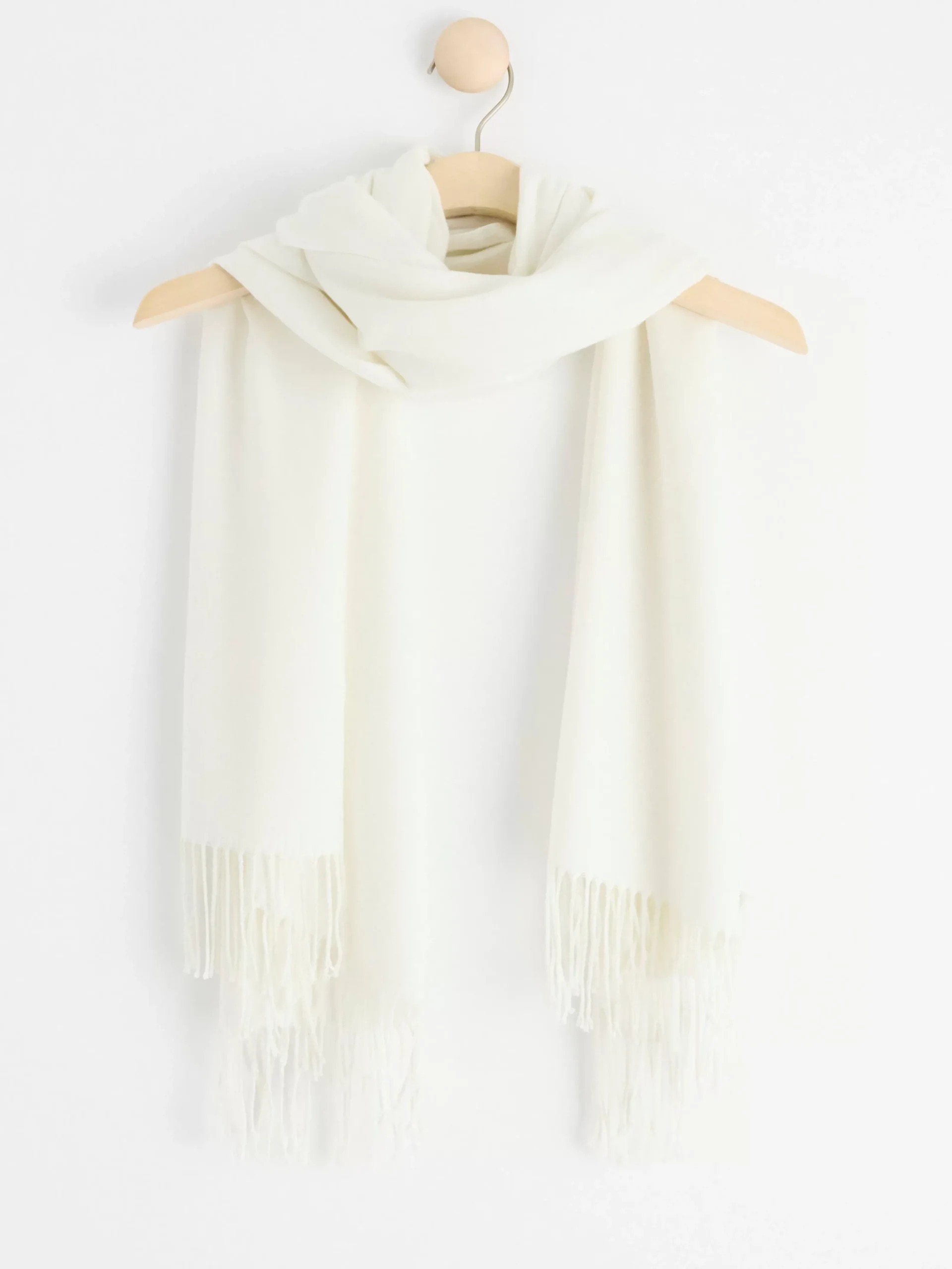 Accessoarer>Lindex Scarf Med Fransar Off White