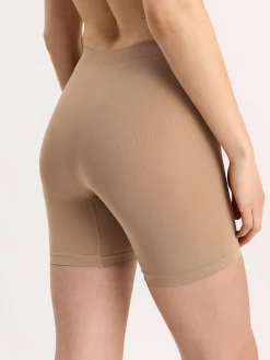 Trosor>Lindex Seamless Biker Trosa Med Hog Midja Beige