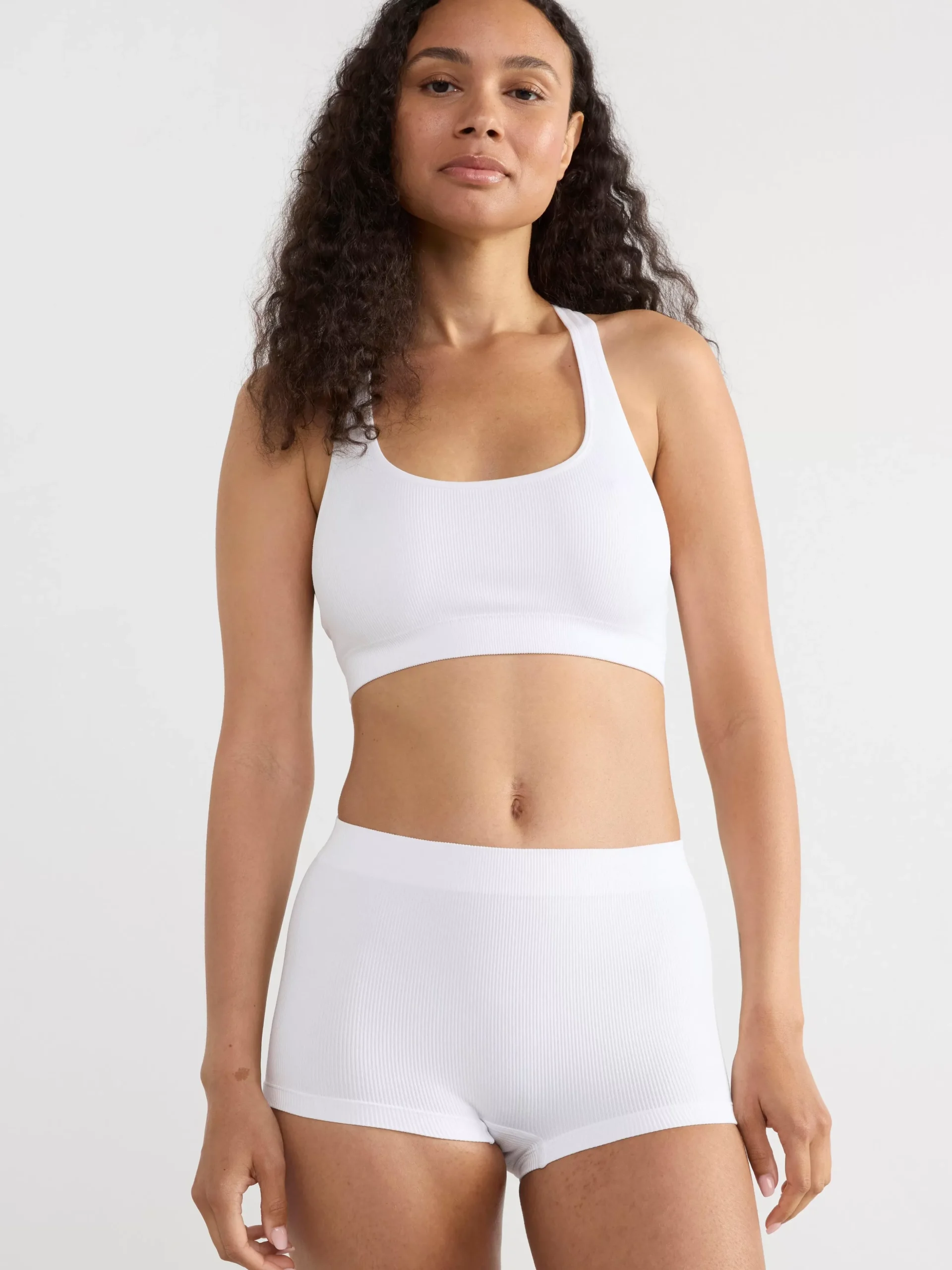 Trosor>Lindex Seamless Boxer Trosa Midi Waist White