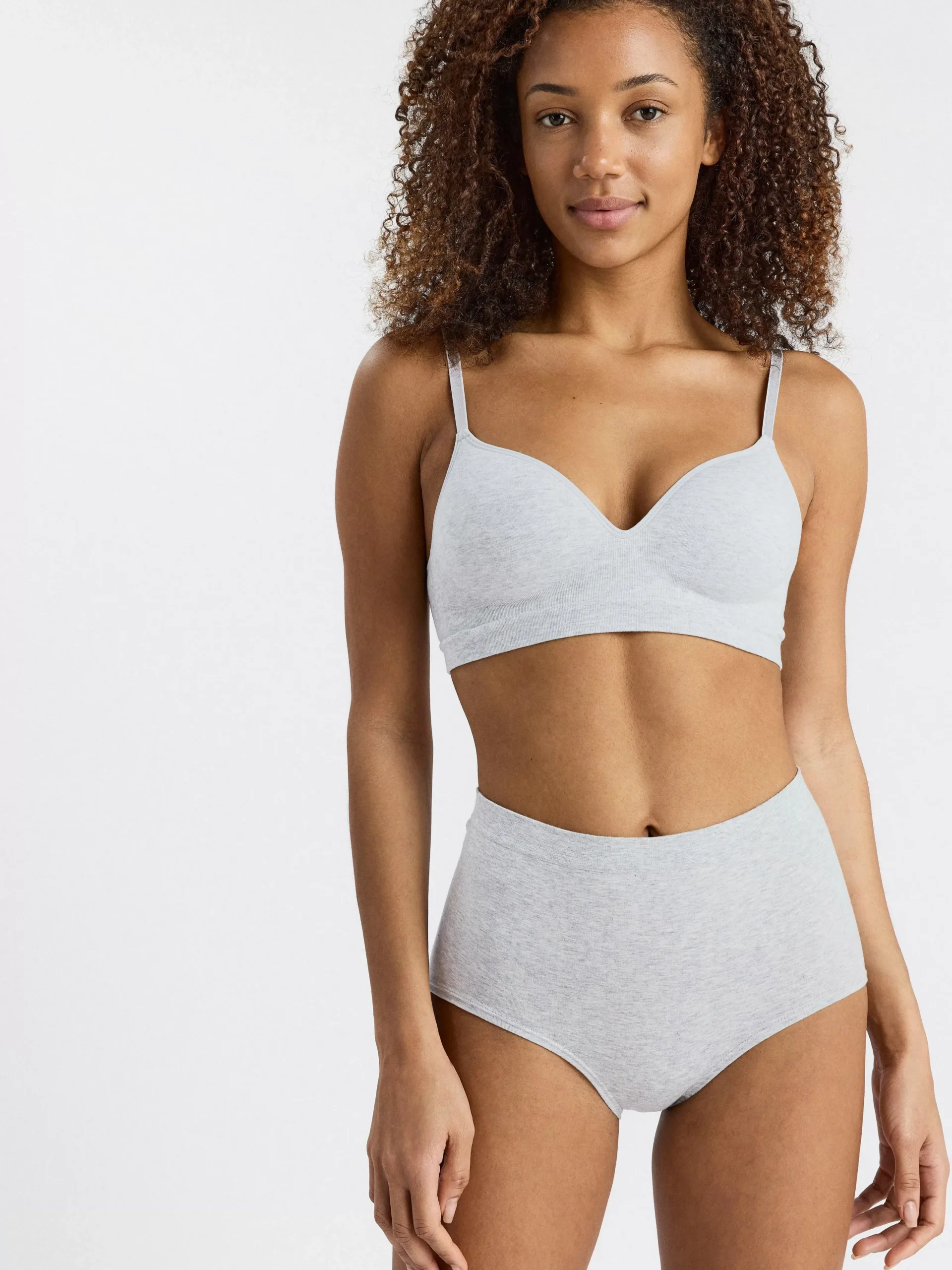 Trosor>Lindex Seamless High Waist Trosa Light Grey Melange