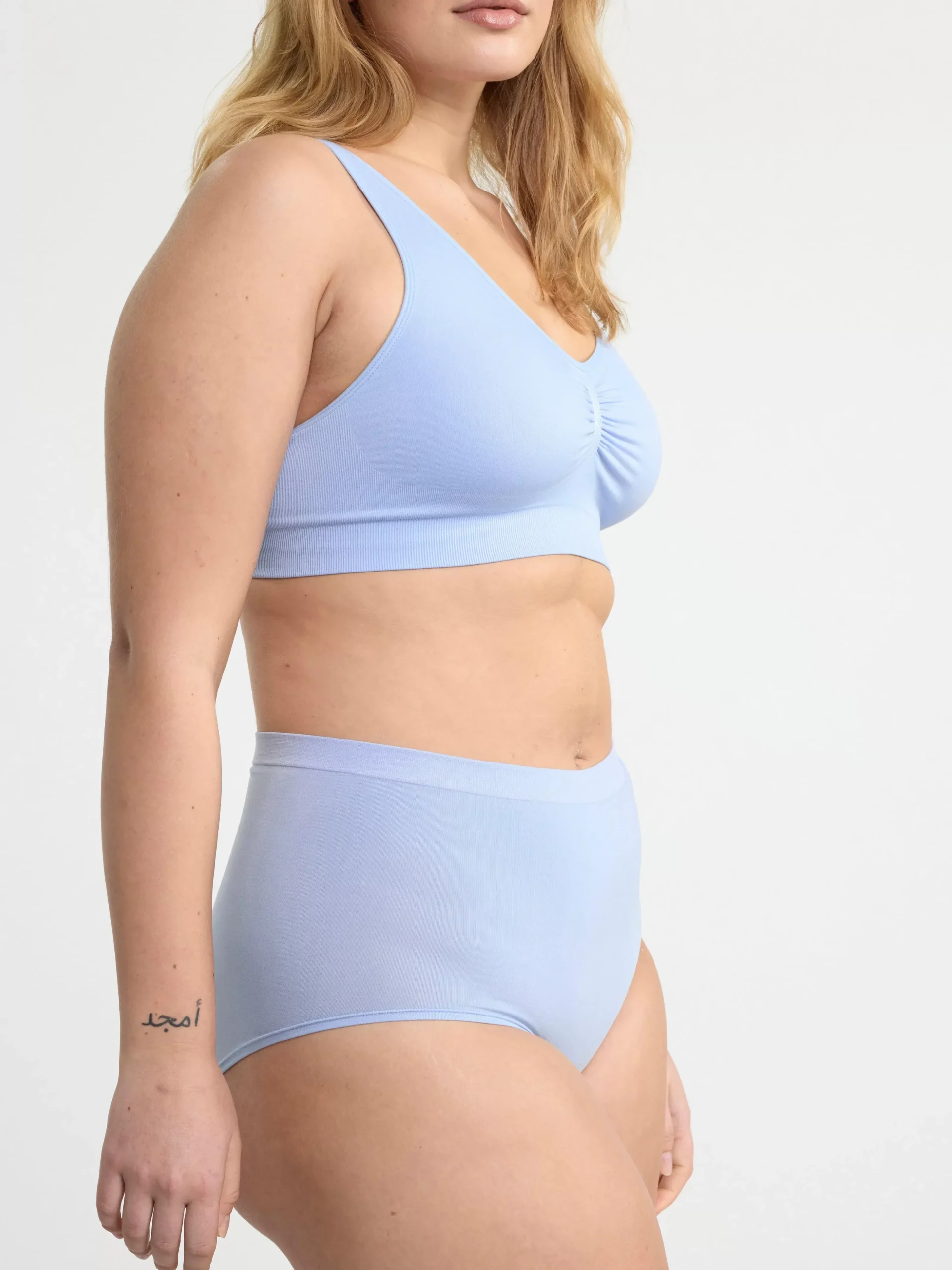 Trosor>Lindex Seamless High Waist Trosa Light Dusty Blue