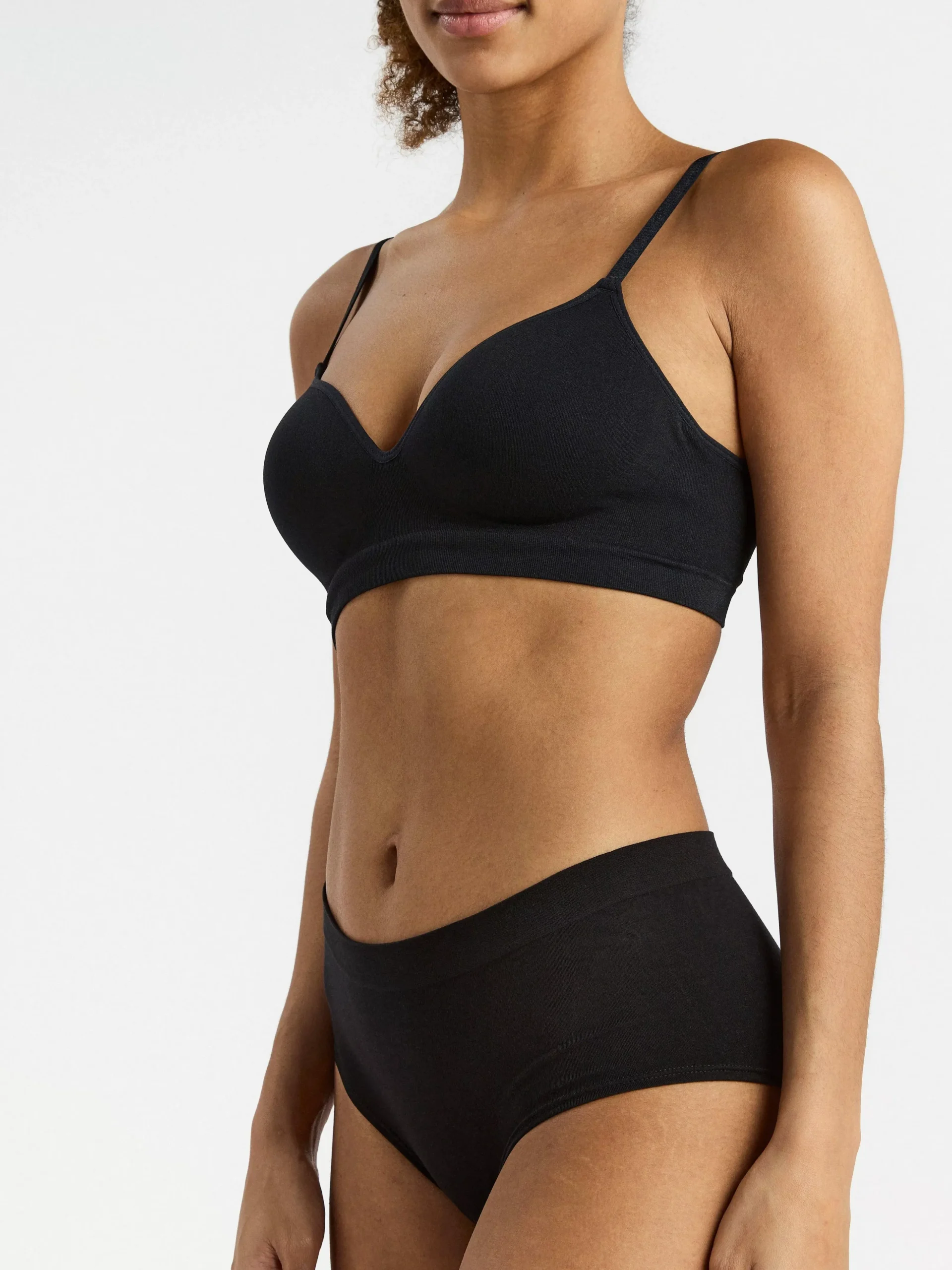 Trosor>Lindex Seamless Regular Waist Trosa Black