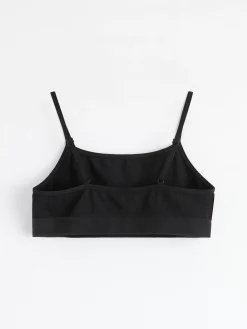 Underkläder>Lindex Seamless Ribbad Kort Topp Black