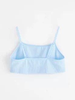 Underkläder>Lindex Seamless Ribbad Kort Topp Light Blue