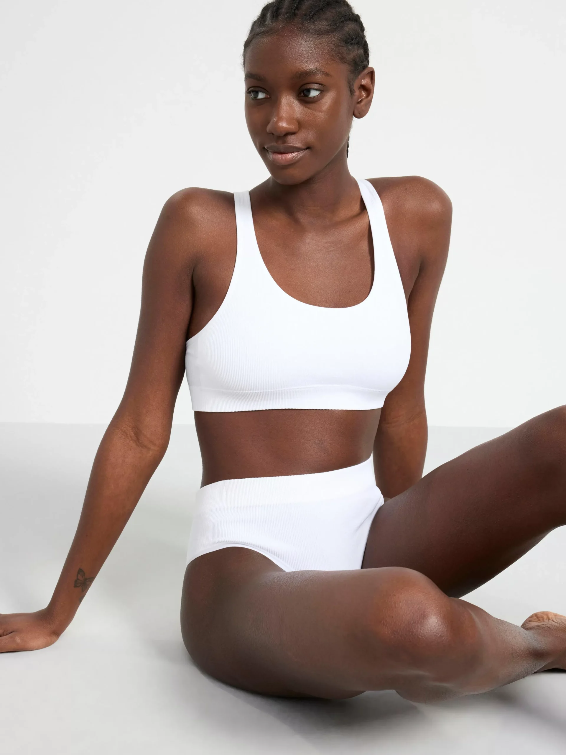 Bh>Lindex Seamless Ribbad Soft Bh White