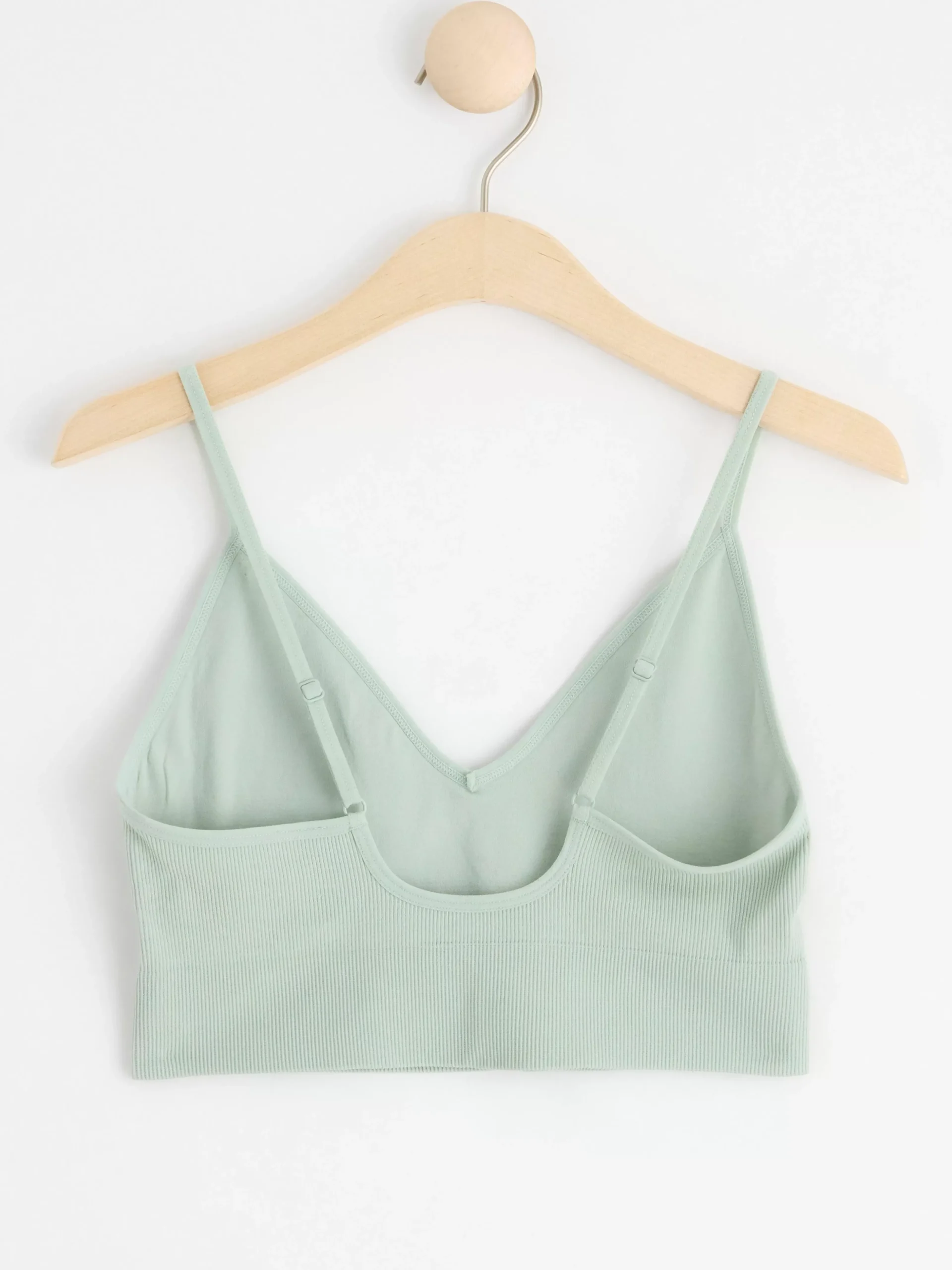 Bh>Lindex Seamless Ribbad Soft Bh Light Dusty Green
